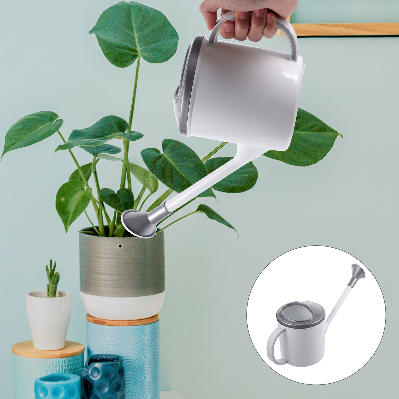 Watering Can Long Spout - إبريق سقي منزلي بفوهة طويلة، مصنوع