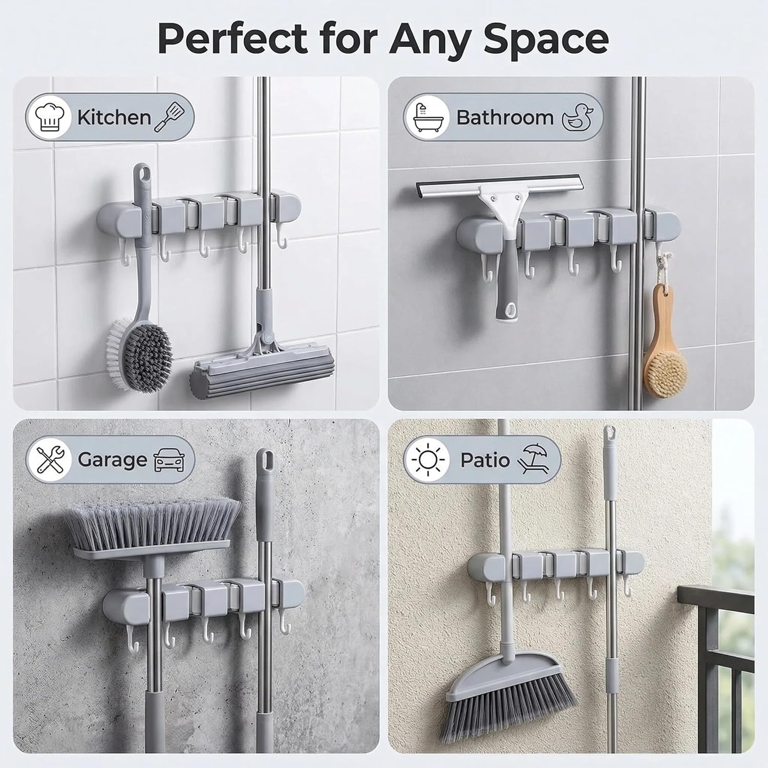حامل مكنسة وممسحة للتعليق على  - مراجعة Gardening Tools Types وسعره