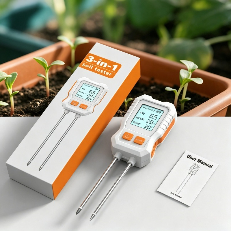 جهاز اختبار التربة الرقمي 3 في - مراجعة Moisture Meter Plant وسعره