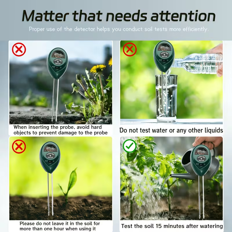 جهاز اختبار التربة 3 في 1 (مقي - مراجعة Moisture Meter Plant وسعره